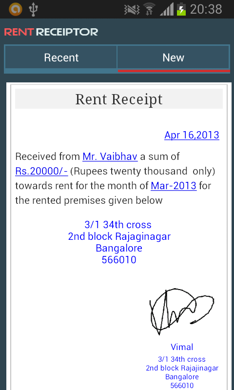 Rent Receiptor截图2