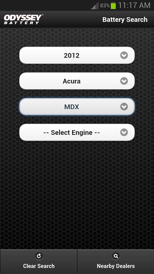 ODYSSEY® Battery Search截图2
