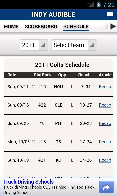 Colts StatSheet截图4