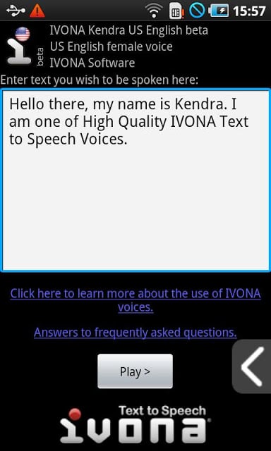 IVONA Kendra US English(beta版)截图6