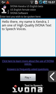 IVONA Kendra US English(beta版)截图