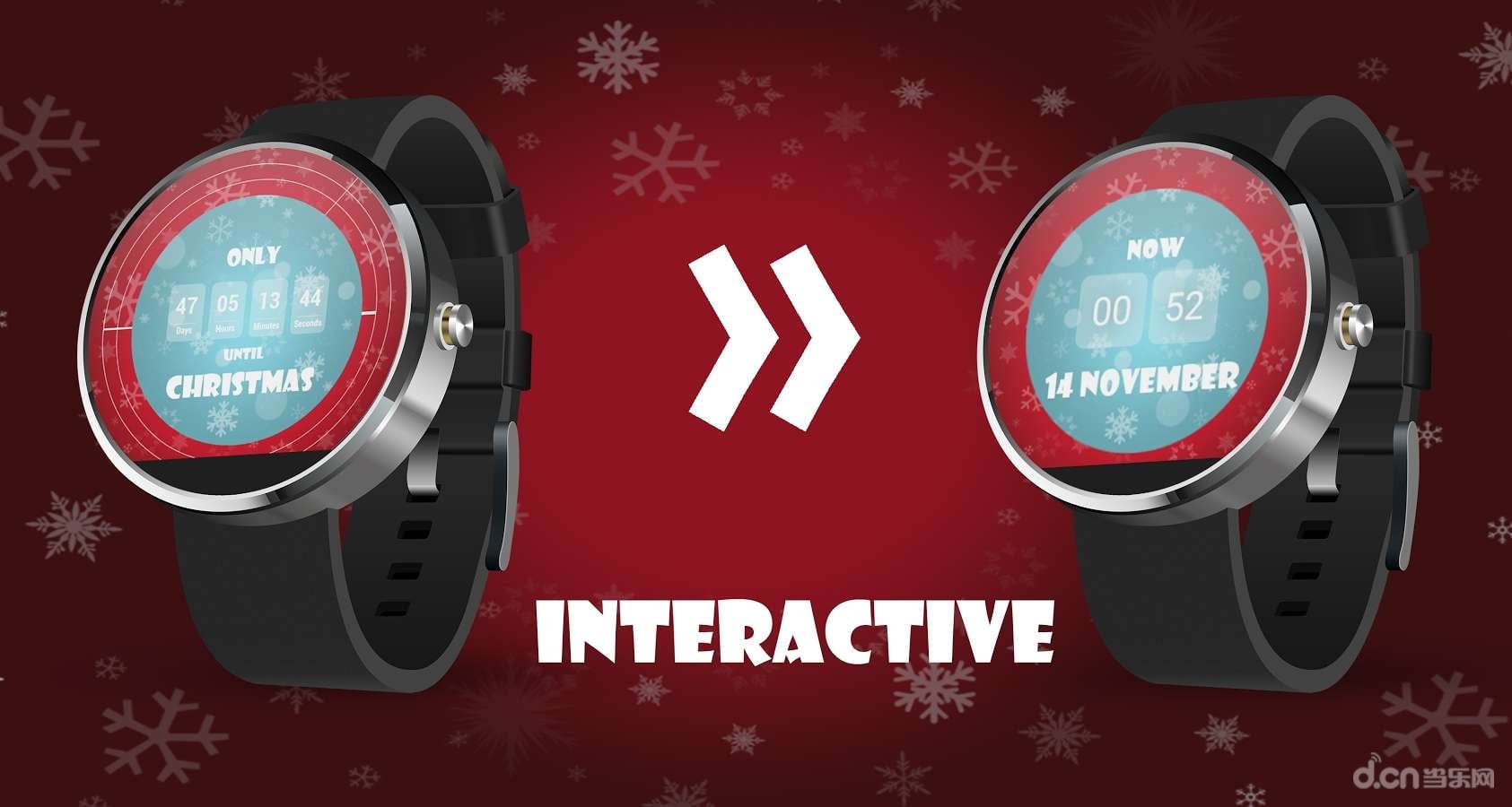 互动圣诞节倒计时表盘:Christmas Countdown Interactive Watch Face截图4