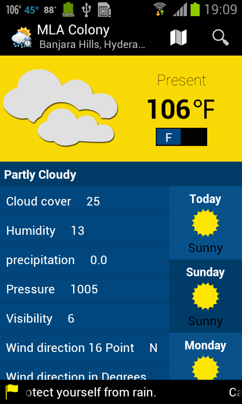 Sample Weather Alarm截图1