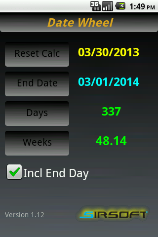 Date Wheel Calc Free截图1