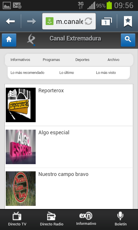 Canal Extremadura web móvil截图2