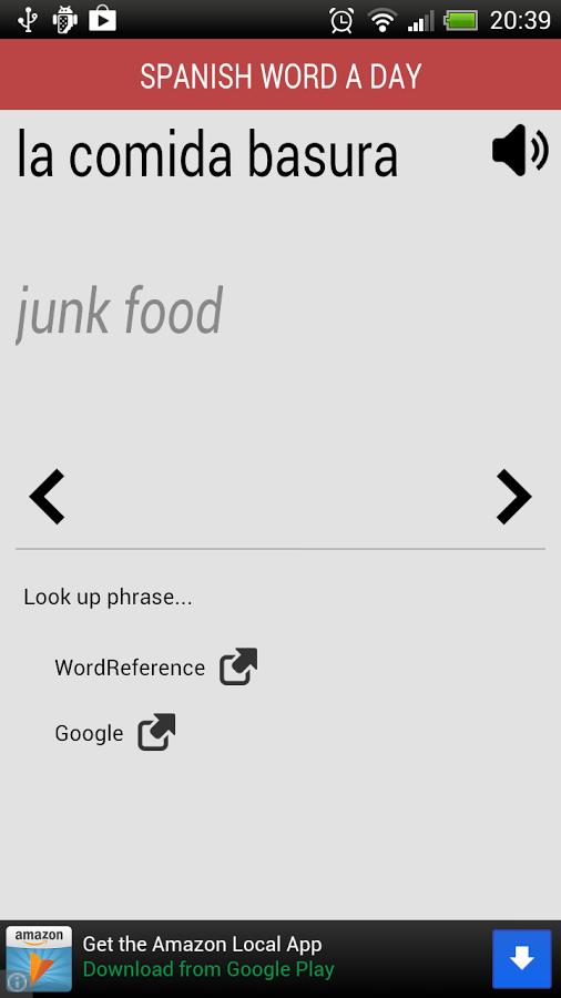 Spanish Word a Day Widget截图4