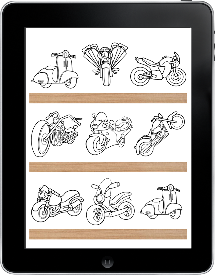 摩托車著色遊戲截图9