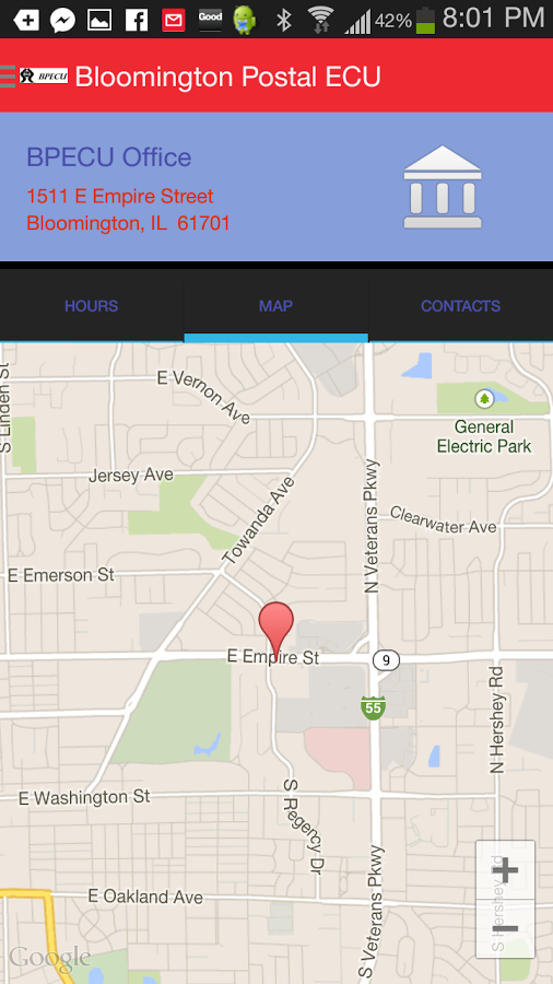 Bloomington Postal ECU App截图8