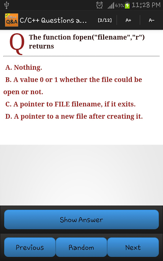 C/C++ Questions and Answers截图4