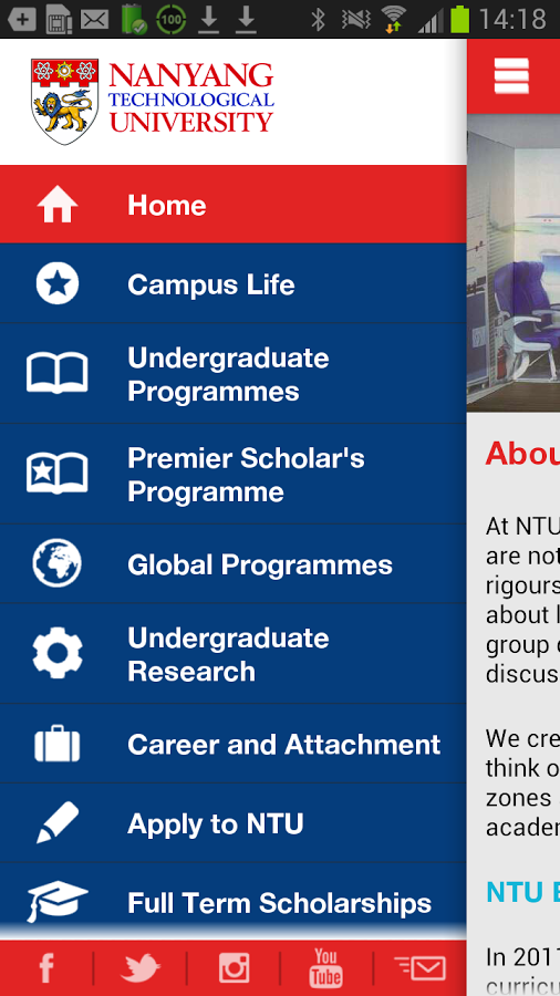 NTU Undergraduate Admissions截图1