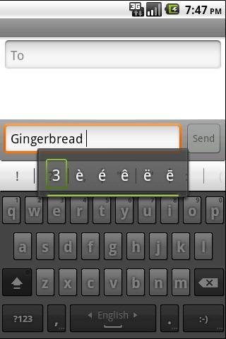 Gingerbread SenseMod Keyboard截图2