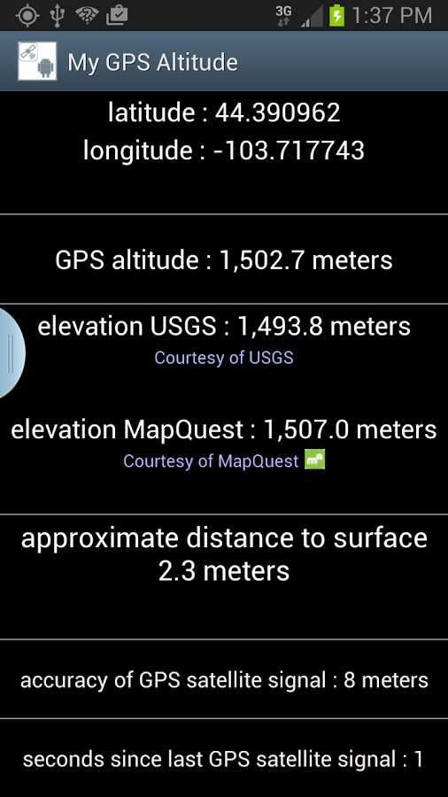 我的 GPS 海拔高度和高程截图3