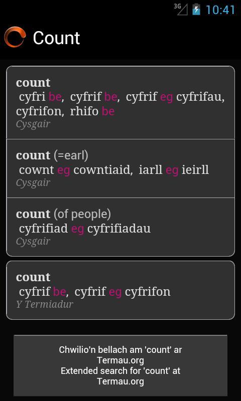 Ap Geiriaduron Cymraeg/Welsh截图3