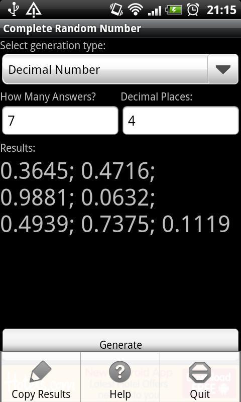 Complete Random Number截图2