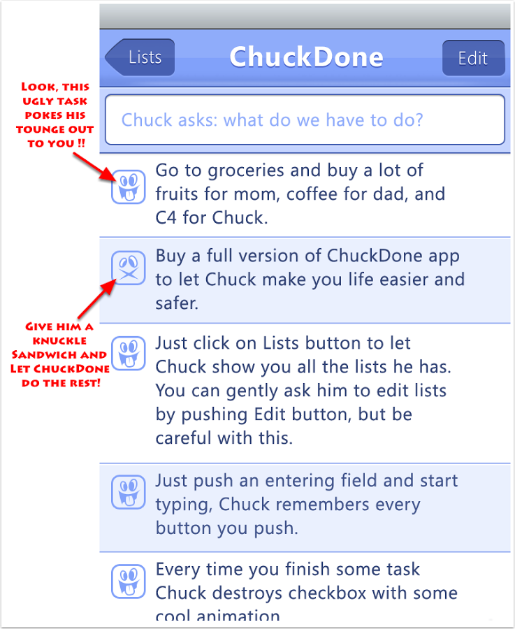 ChuckDone - Fun To-Do List App截图7