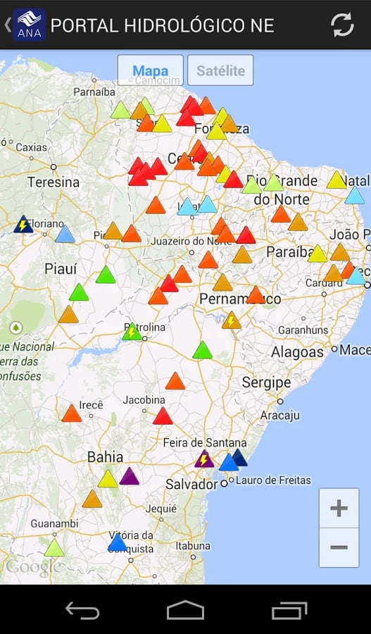 Portal Hidrol&oacute;gico do No...截图2