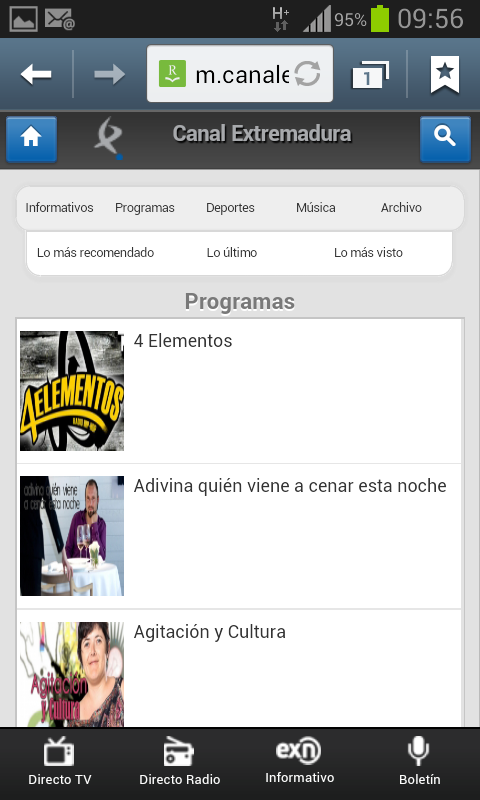 Canal Extremadura web móvil截图3