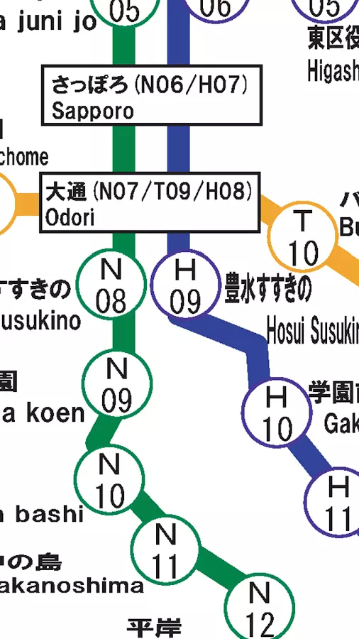 札幌市営地下鉄路線図截图2