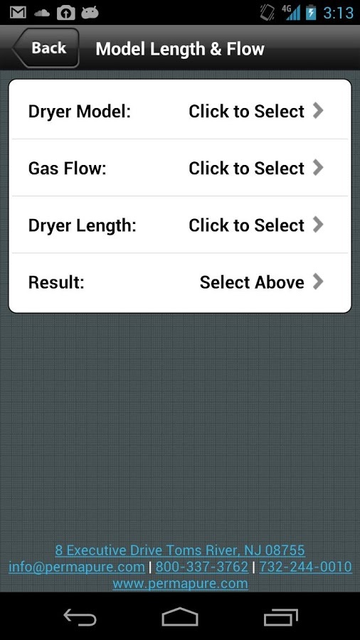 Perma Pure Dryer Sizing App截图4