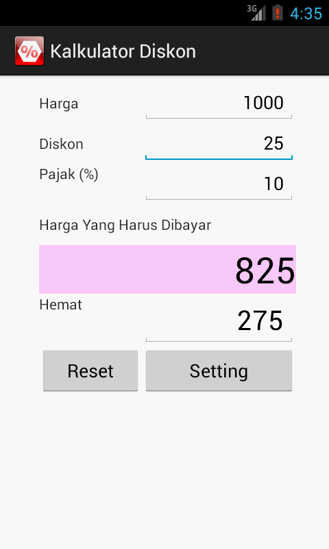 Kalkulator Diskon截图1