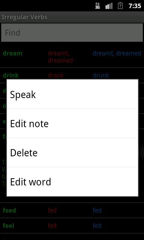 Irregular Verbs Free截图3