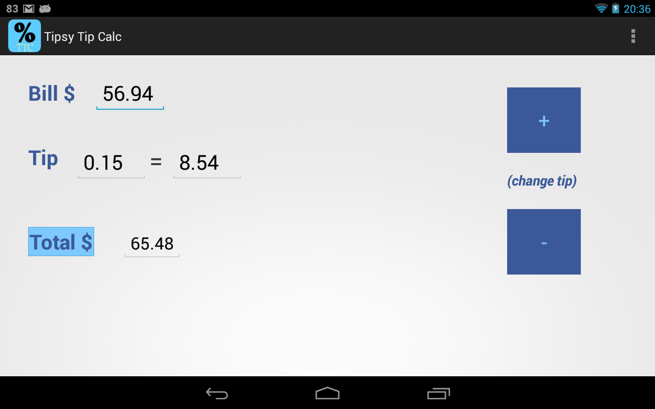 Tipsy Tip Calc截图4