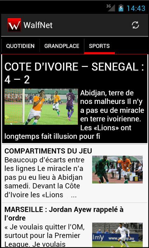 Walfadjri dans le mobile截图3