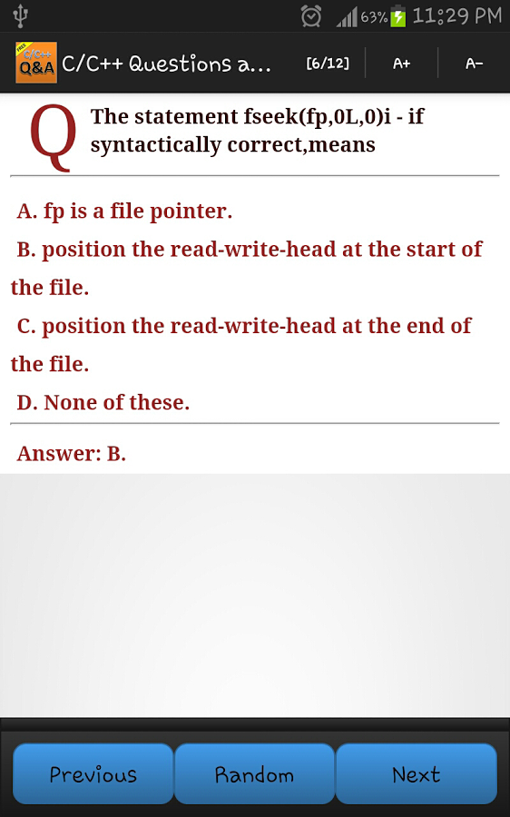 C/C++ Questions and Answers截图6