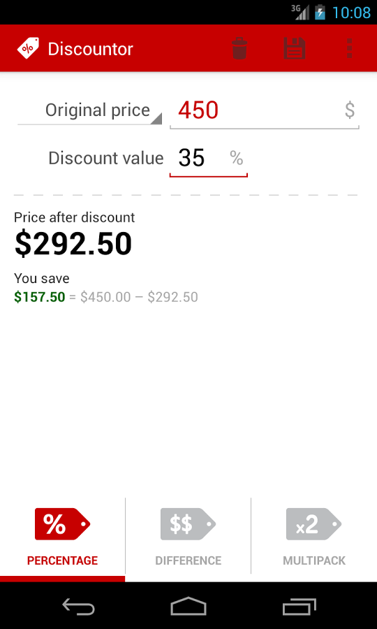 Discountor – sales calculator截图1