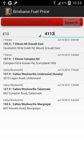 Fuel Price Search Brisbane截图1