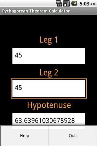 Pythagorean Theorem Calculator截图3