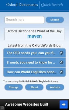 Oxford Dictionaries – Search截图