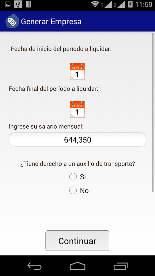 Calcular Liquidación Nomina截图2