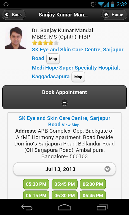 Dr Sanjay Kumar appointments截图1