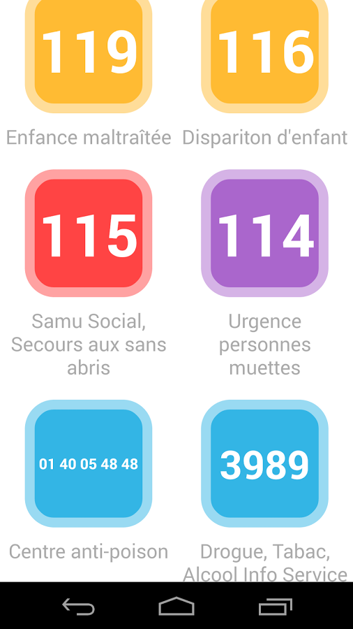 Numéro d’appel d’urgence (FR)截图7