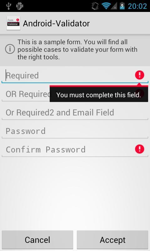 Form Validator Sample截图2