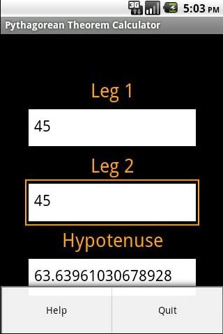 Pythagorean Theorem Calculator截图2