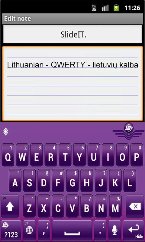 立陶宛 - 滑动键盘截图6
