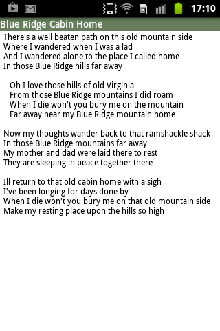 Bluegrass Song Lyrics截图5