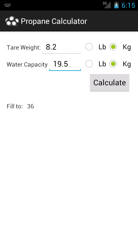 Propane Fill Calculator截图2