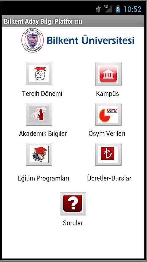 Bilkent Aday Bilgi截图1