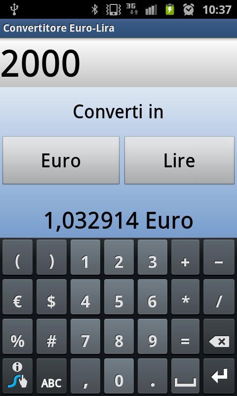 Convertitore Euro-Lira Italia截图2