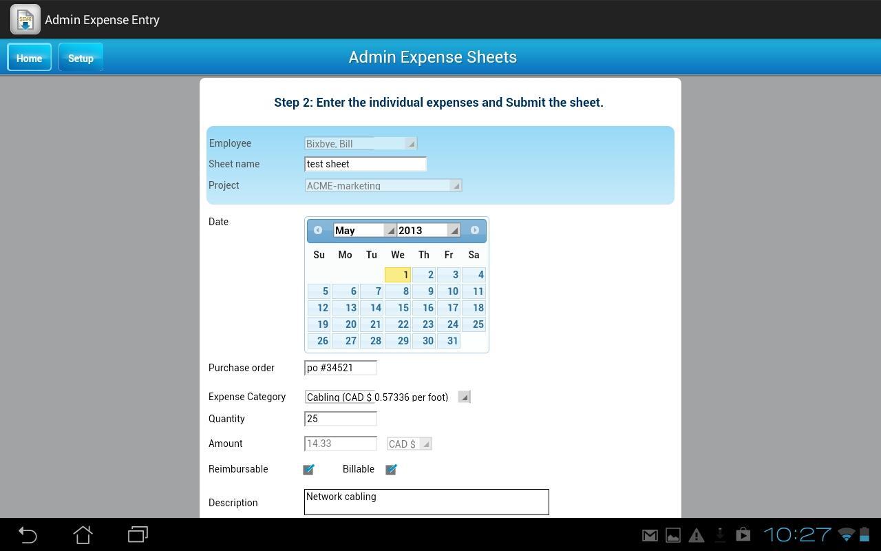 Dovico Admin Expense Entry截图4