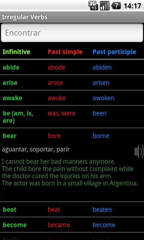 Irregular Verbs Free截图1