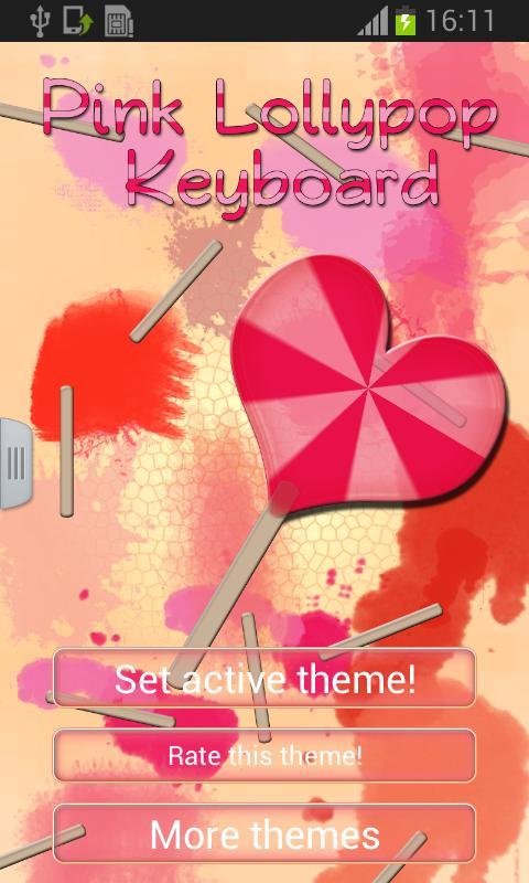 Pink Lollypop Keyboard截图1