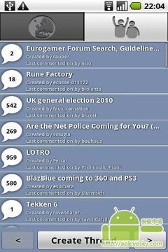 欧洲玩家游戏网站截图