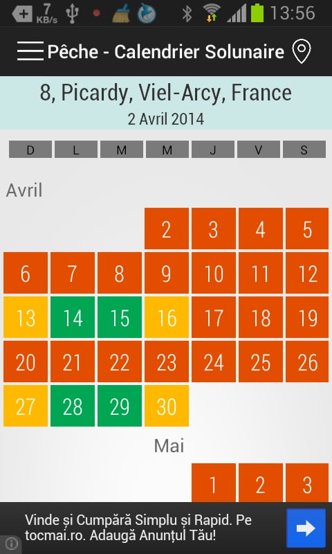 P&ecirc;che - Calendrier Solun...截图4