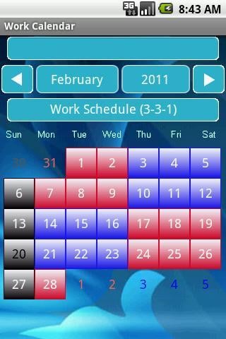Work Calendar 76截图1