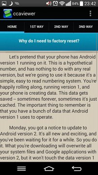 恢复出厂设置Android手机截图