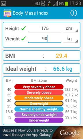 身体质量指数BMI计算器截图4